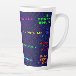 Tasse Latte Élégant Autisme Caractéristiques Couleur Jigsaw Pu