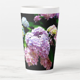 Tasse Latte Élégant boho rose violet bleu floral Meilleure mam