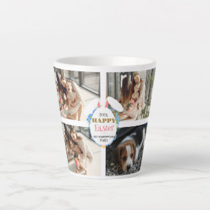 Tasse Latte Elégant heureux OEufs de Pâques Famille Quatre pho