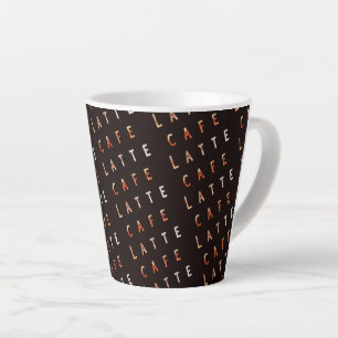 Tasse Latte Élégant minimaliste moderne Caffe Latte Typographi