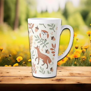Tasse Latte Élégant Motif d'automne scandinave