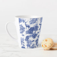 Elégant Motif de lièvre de renard de toile bleue V