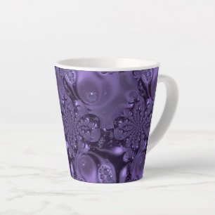 Tasse Latte Élégante étincelle Royale Purple Liquide