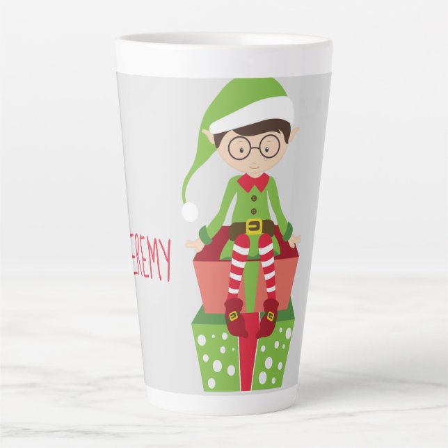 Tasse Latte Elf Bespecké Cute Personnalisé (Devant)