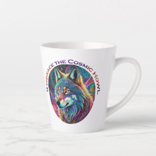 Tasse Latte Embrassez le loup de Howl cosmique