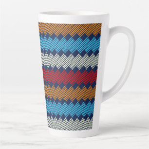 Tasse Latte Embroderie de dentelle de Motif Boho ethnique sur
