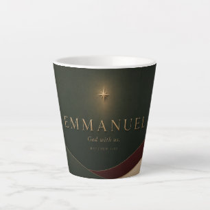 Tasse Latte EMMANUEL   Matthieu 1:23 Chrétien 