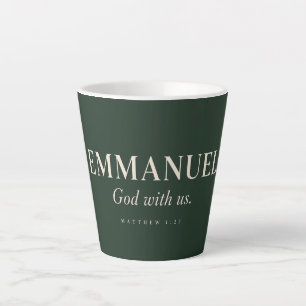 Tasse Latte EMMANUEL Matthieu 1:23 Noël
