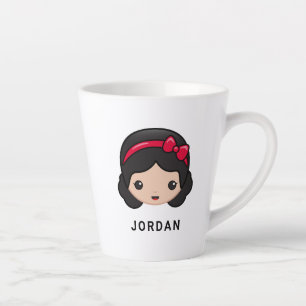 Tasse Latte Emoji blanc de neige