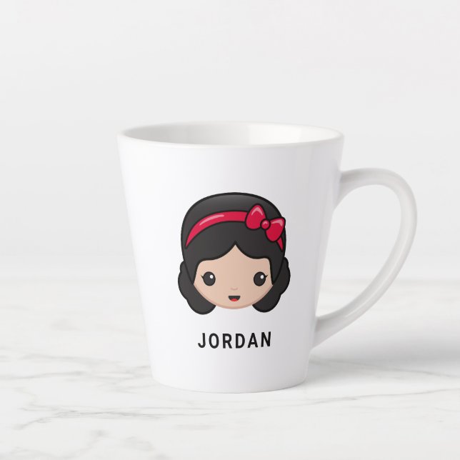 Tasse Latte Emoji blanc de neige (Droite)