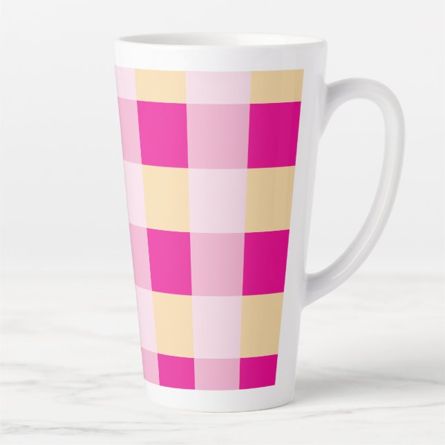 Tasse Latte en vichy Motif (Droite)