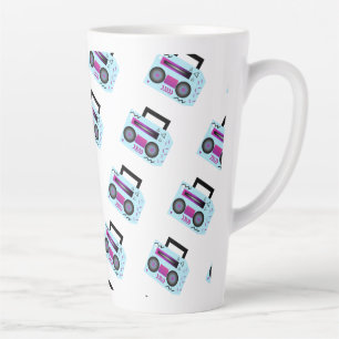 Tasse Latte Enceinte Boombox Art Hip Hop
