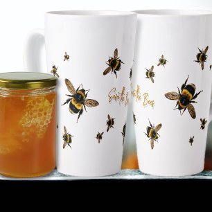 Tasse Latte Enregistrer les abeilles grandes personnalisées
