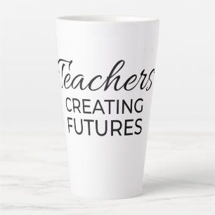 Tasse Latte Enseignants Créant des Avenirs Or Noir Motivationn
