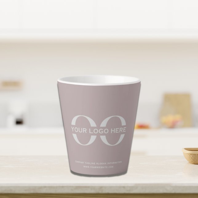 Tasse Latte Entreprise Entreprise Logo Entreprise Petit (Créateur téléchargé)