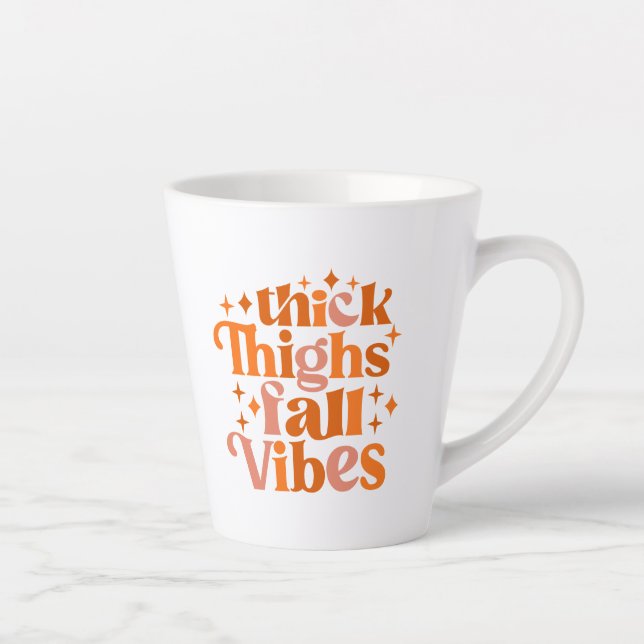 Tasse Latte Épais cuisses Vibes Automne (Droite)