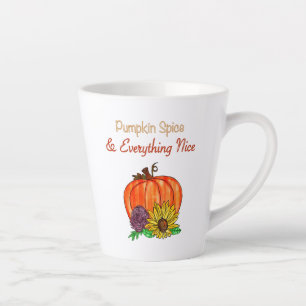 Tasse Latte Épices citrouilles & Tout Nice Automne