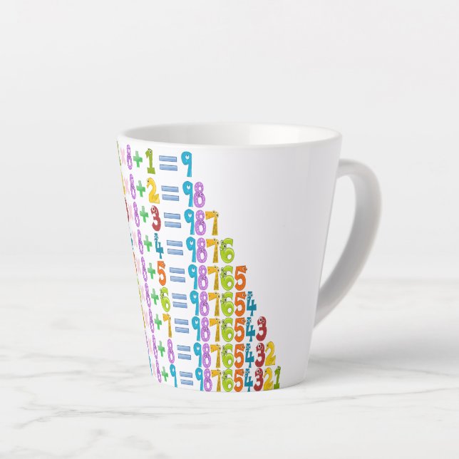 Tasse Latte Équations mathématiques amusantes glacières (Angle droit)