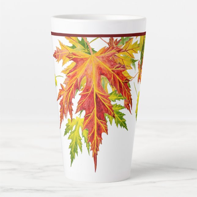 Tasse Latte Érable d'argent sur une grande boîte en latte (Devant)