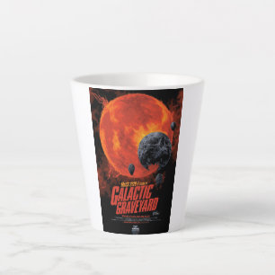 Tasse Latte Espace cimetière crâne Halloween Galaxie des horre