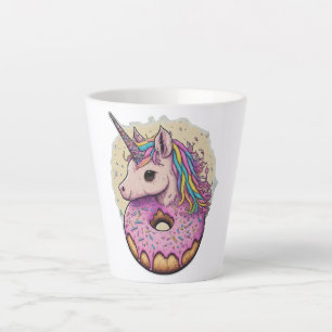 Tasse Latte Étincelle de Donut Unicorne