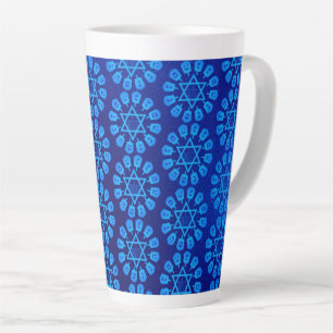 Tasse Latte Étoile Bleue De David Hanoukka