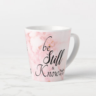 Tasse Latte Être encore et connaître la Bible Verse 46:10 Marb