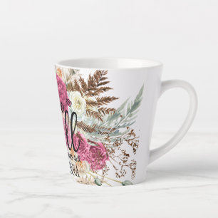 Tasse Latte Être encore tendance Aquarelle Pampas Grass Latte 