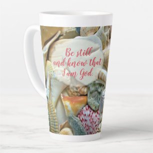Tasse Latte Etre Toujours Écriture Chrétienne Jolie Coquillage