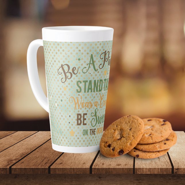 Tasse Latte Être une typographie d'ananas (Créateur téléchargé)