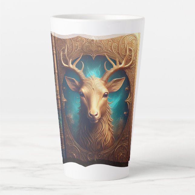 Tasse Latte Exemplaire relié en cuir d'un guide de chasse au c (Devant)