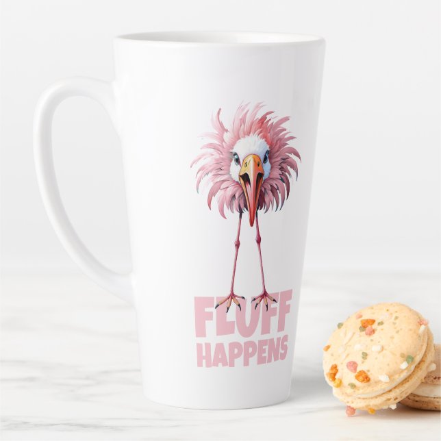 Tasse Latte Fâcheux Flamant rose Fluff arrive (En situation)