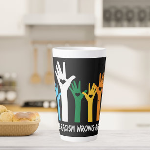 Tasse Latte Faire du racisme de mauvaises mains cardiaques 