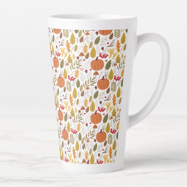 Tasse Latte Fall Pumpkin Pattern (Droite)