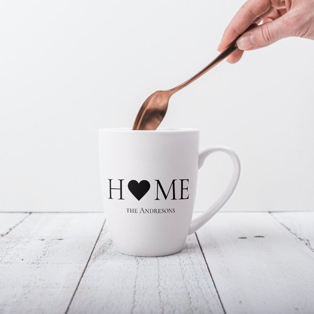 Tasse Latte Famille familiale minimaliste moderne Cadeau perso (Créateur téléchargé)