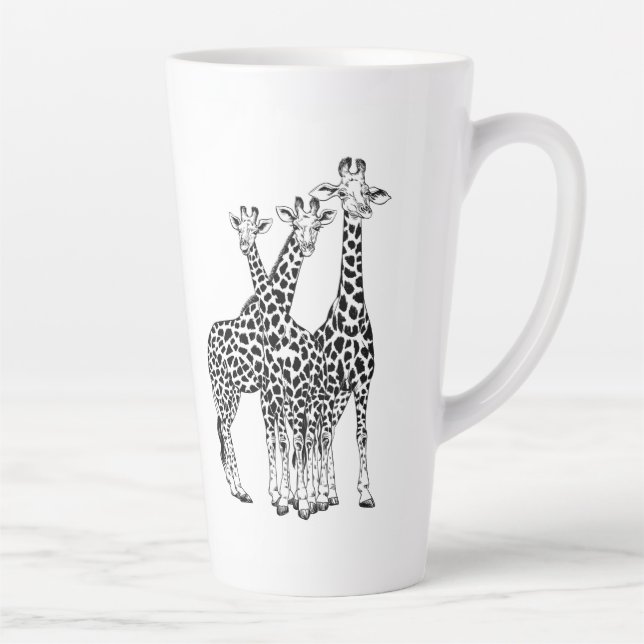 Tasse Latte Famille Giraffe (Droite)