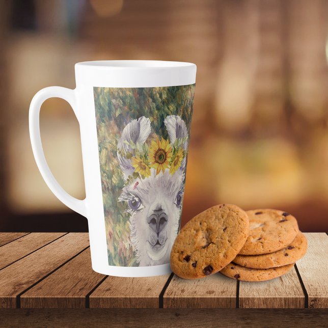 Tasse Latte Fancy Llama et Renoir's Farmhouse (Créateur téléchargé)