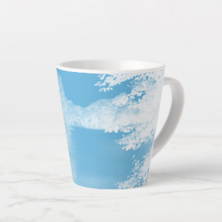 Tasse Latte Fantasy Blue and White Winter River