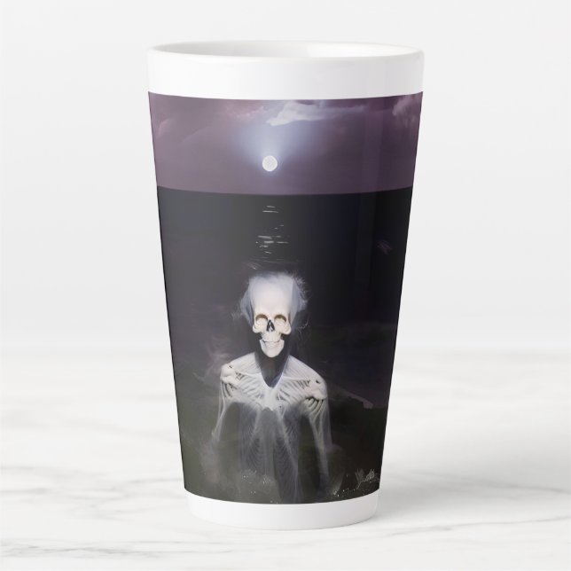 Tasse Latte Fantôme en mer - Peinture à l'huile (Devant)