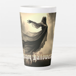 Tasse Latte Fantôme noir féminin dans Hellscape - Halloween