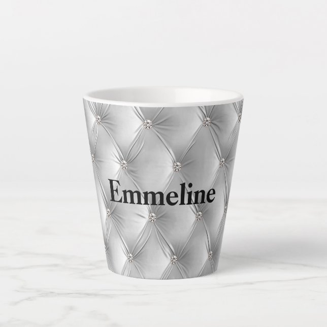 Tasse Latte Faux velours gris doux et chaud (Devant)