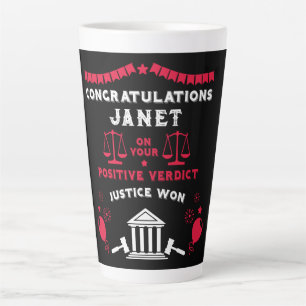 Tasse Latte Félicitations au verdict du tribunal