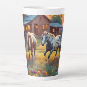 Tasse Latte Ferme Équestre