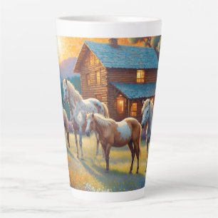 Tasse Latte Ferme équine
