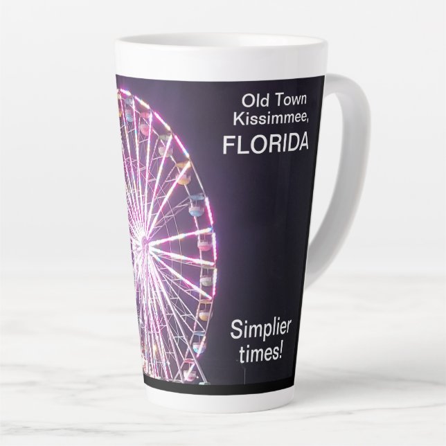 Tasse Latte Ferris Wheels Vieux-Ville (Angle droit)