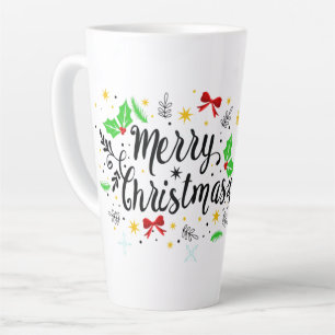 Tasse Latte Festive Joyeux Noël