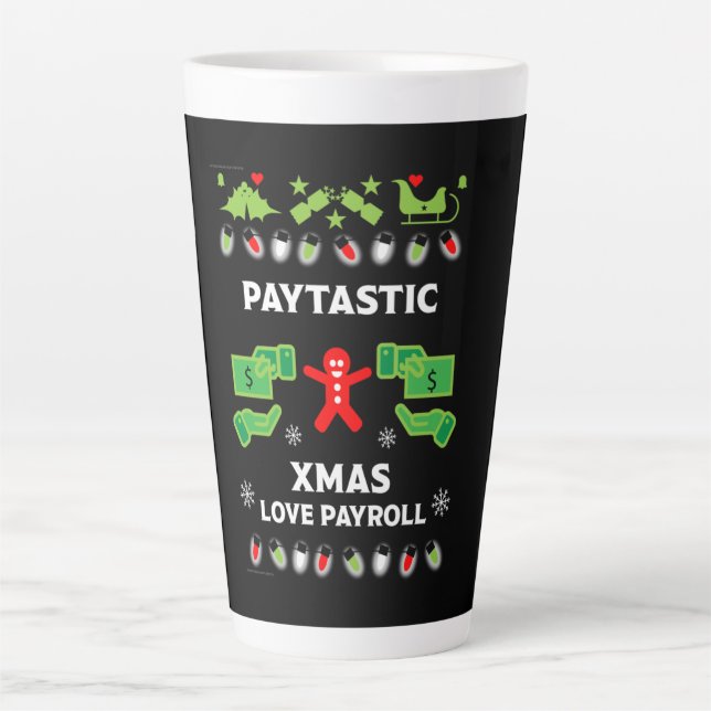 Tasse Latte Fête de la paye de Noël (Devant)