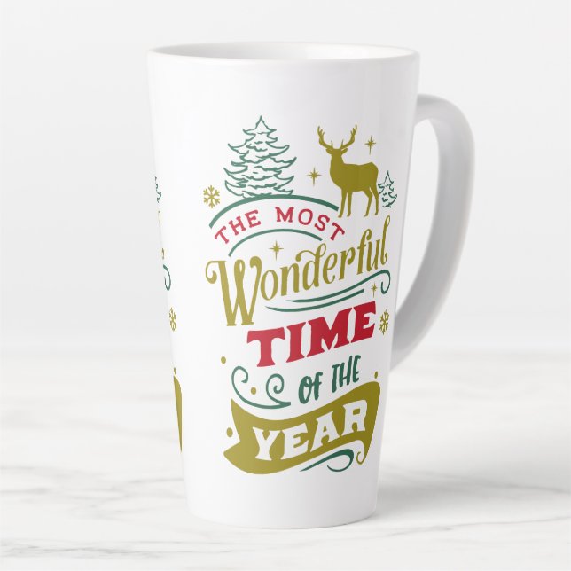 Tasse Latte Fête des temps les plus merveilleux (Angle droit)