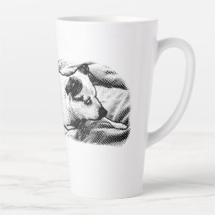 Tasse Latte Feu de Terrier avec des boules de neige baisées