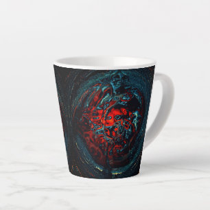 Tasse Latte Feu rouge d'enfer océanique